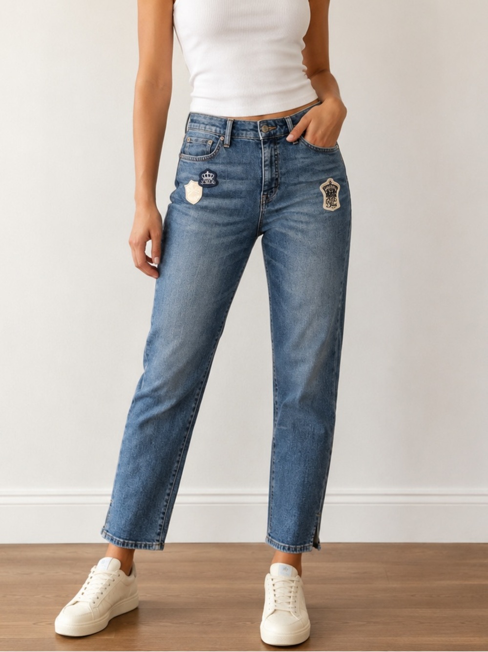 Lauren Ralph Lauren Regal Straight Ankle Jeans with Crown Patches